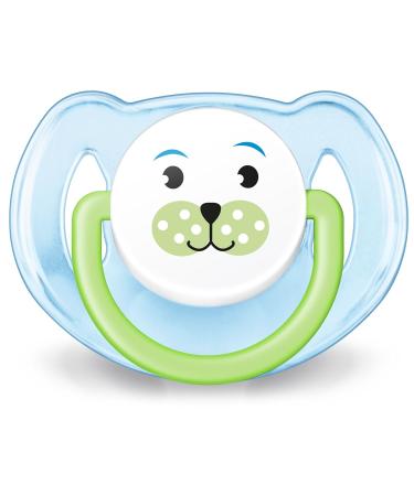 Philips Avent SCF182/14 Classic Pacifier 6-18M for Boys - Blue/Green Animal Design (2 Pack) | International Shipping - Buy Online on GoSupps.com