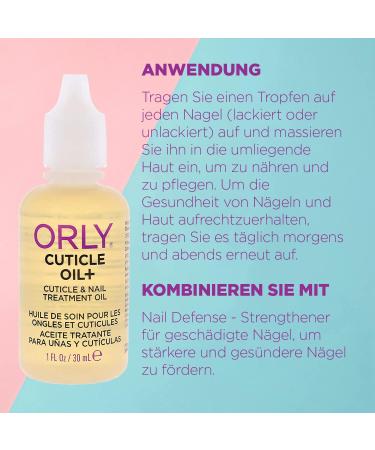 Orly Cuticle Oil + Cuticle and Nail Treatment Oil 30 ml 30 ml (Pack of 1) - Buy Online on GoSupps.com