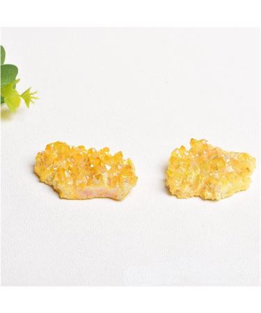 Natural Electroplate Citrine Crystal Cluster Yellow Aura Quartz Crystal Stone Specimen Home Decoration Crystal Cluster (Size : 100g) - Buy Online on GoSupps.com