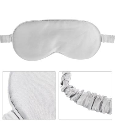 2pcs Silk Sleep Masks - Adjustable Eye Cover for Sleeping - Soft Light Grey Eye Pads & Blindfolds - Comfortable Travel Sleep Accessories - Buy Online on GoSupps.com