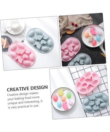 Zerodeko 6 Pcs Silicone Mold Christmas Decor Easter Egg Molds Silicone DIY Candy Gum Paste Easter Baking Manual Silicone Fondant Mold Cake Fondant Mint Jelly Chocolate Cake Mold Silica Gel 22.9X15X2.3CMx3pcs - Buy Online on GoSupps.com