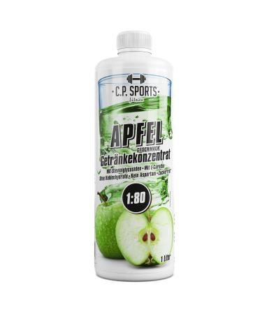 C.P.Sports Sugar-Free Drink Concentrate 1:80 - 80L Fitness Beverage Syrup with L-Carnitine & Vitamins | Apple Flavor + Dosing Pump - Buy Online on GoSupps.com