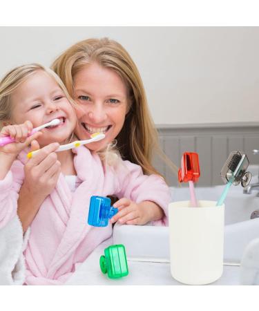 4 Pack Portable Toothbrush Covers - Travel, Camping, Home - Blue, Green, Gray, Red - Buy Online on GoSupps.com