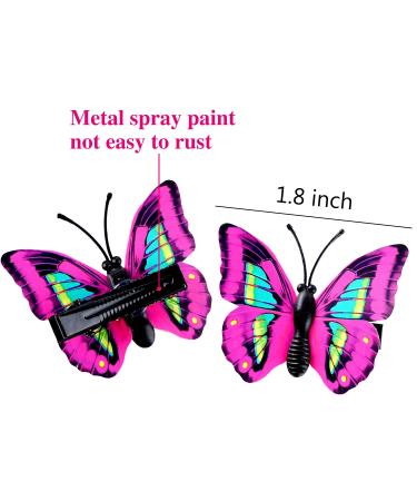 24-Piece Colorful 3D Butterfly Hair Clips - Vibrant Hair Jewelry for Girls & Kids | Perfect for Carnival - Buy Online on GoSupps.com