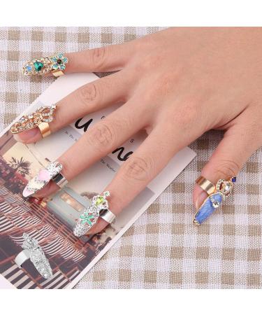 Stylish Crystal Nail Ring - Aluminum Alloy Nail Accessories for Parties | Shop Now! - Buy Online on GoSupps.com