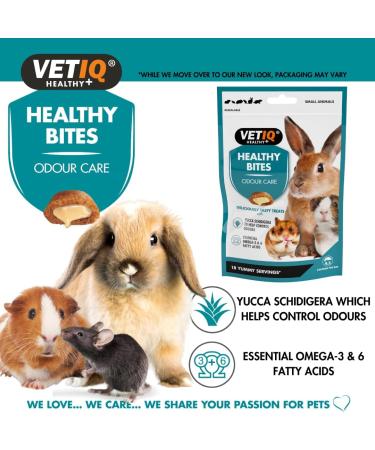 VETIQ Healthy Bites Small Animals Variety Pack 4x30g For Hamster Guinea Pig & Rabbit Treats Odour control Nutrition booster immune system care calming remedy dental care with no preservatives 30 g (Pack of 4) Variety Pack 4x30g - Buy Online on GoSupps.com