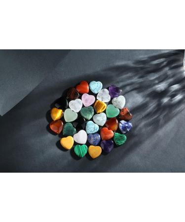 XIANNVXI 15 Pcs Healing Crystals Heart Gemstones - Natural Reiki Chakra Stones for Love, Healing, and Balance - Multi Assorted Crystals - 15pcs - Buy Online on GoSupps.com