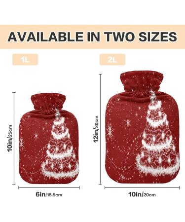 Buy KCLDECI 2L Hot Water Bottle with Christmas Tree Cover - Foot Warmer for Pain Relief & Heats Therapy | Best Hot Water Bag for Cramps - Buy Online on GoSupps.com