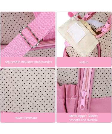Halovie Pink Diaper Backpack - 5-Part Adjustable Multifunctional Travel Bag with Large Capacity & Baby Bottle Space - Buy Online on GoSupps.com