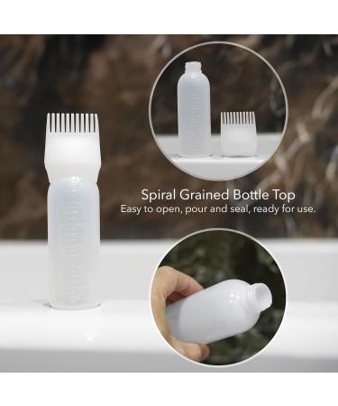 unel Hair Oil Applicator Bottles (2 PCS) Root Comb Applicators Easy to Use for Hair Dyes & Oils (Clear) - Buy Online on GoSupps.com