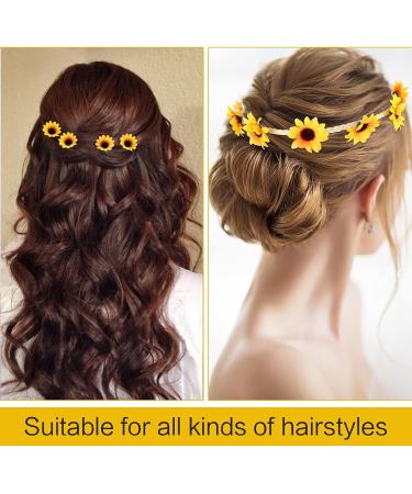 Sunflower Hair Band Set for Girls | 3-Piece Flower Headbands & 10 Sunflower Accessories - Perfect for Any Occasion - Buy Online on GoSupps.com
