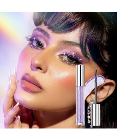  Xvilmaun Glitter mascara for eyelashes shimmering makeup mascara - Thick glossy mascara for women sparkling glitter mascara for makeup shows and live performances - Buy Online on GoSupps.com