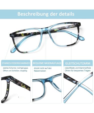 COJWIS 4 Pack Multifocal Reading Glasses for Men - Blue Light Filter Computer Glasses | Stylish 2.5x Magnification in 4 Colors - Buy Online on GoSupps.com