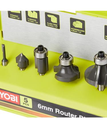 RYOBI RAKRBS5 Router Cutters 5 Piece 6 mm - Buy Online on GoSupps.com