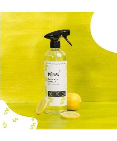 Miniml Eco White Vinegar Cleaning Lemon Scented 3 x 750ml - All Natural Multi-Surface & Multi-Purpose Cleaner Limescale Remover Laundry Softener & More - 100% Vegan & Cruelty Free - Buy Online on GoSupps.com