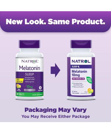 Natrol Melatonin 10mg Fast Dissolve Tablets - Sleep Aid, Citrus Punch, 60 Count - Buy Online on GoSupps.com