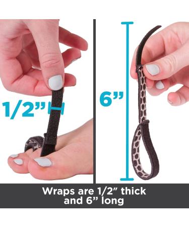 BraceAbility Buddy Tape Toe Splint Wraps - Non-Slip Taping Straps for Toe Injuries (2-Pack) - Buy Online on GoSupps.com