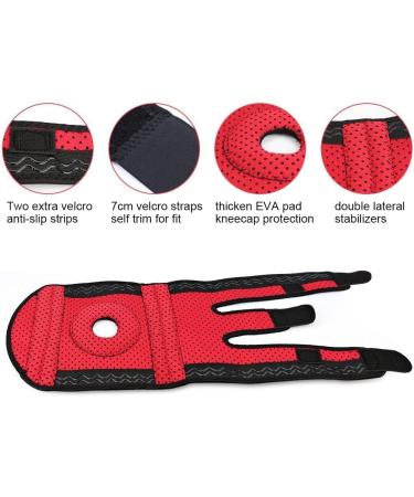 Adjustable Knee Brace Support with Dual Stabilizers & Open Patella | EveShine Non-Slip Strap for Maximum Compression - Fits Right Leg - Buy Online on GoSupps.com