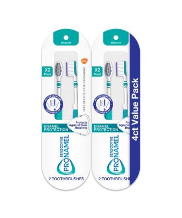 Sensodyne Pronamel Medium Toothbrush for Tooth Enamel Protection - 4 Count