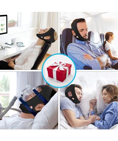 Anti-Snoring Chin Strap for Mouth Breathers - Adjustable and Breathable - Black - Buy Online on GoSupps.com