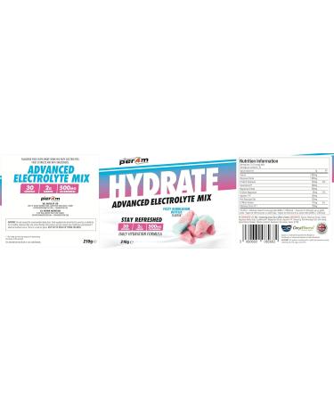 Per4m Hydrate Advanced Electrolyte Mix (210g) Bouteilles de chewing-gum p tillant - nergie et endurance - Electrolytes - Buy Online on GoSupps.com