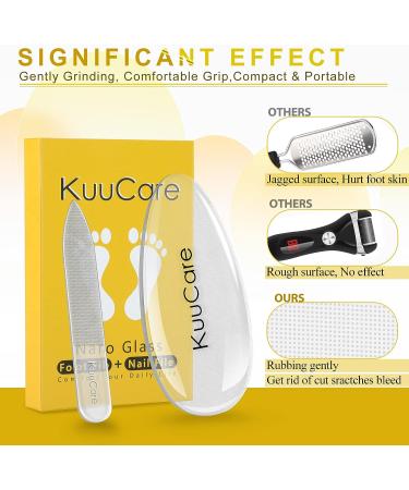 Nano Glass Foot File & Nail File | Foot Scrubber Callus Remover for Feet | Pedicure Tool for Dead Skin Removal | Foot Rasp for Cracked, Hard, Wet and Dry Feet - Buy Online on GoSupps.com