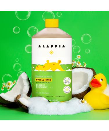 Alaffia Babies & Kids Bubble Bath - Gentle Vegan Cleansing for Delicate Skin | Coconut Chamomile 32 Fl Oz - Buy Online on GoSupps.com