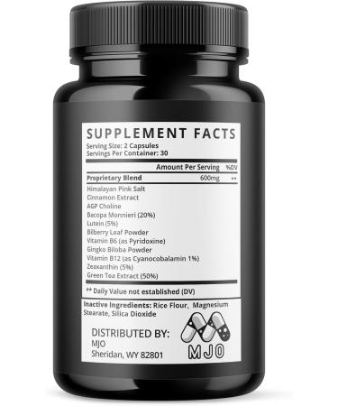 Memo Blast Capsules Official MemoBlast Supplement Pills with All Natural Ingredients Advanced Memo Blast Optimal Brain Health & Wellness Support with Premium Vitamins for Women & Men (60 Capsules) - Buy Online on GoSupps.com