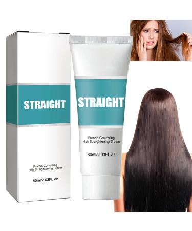 KOAHDE Hair Straightening Cream Hair Protein Correcting Cream Protein Correction Straight Hair Cream Nourishing Smoothing Hair Cream Correcting Smoothen Hair Creams Collagen Hair Straight Cream 60ML
