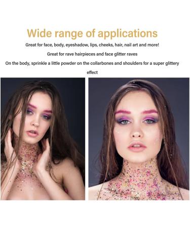  Tomotato Gold Glitter Stick for Body Mardi Gras Carnival Glitter Face Gel Mermaid Glitter Face Paint Thick Hair Festival Accessories Halloween Makeup - Buy Online on GoSupps.com