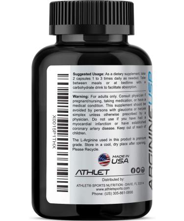 L-Arginine 1000mg Caps - High Potency Nitric Oxide Support for Energy & Endurance | 240 Count - Buy Online on GoSupps.com