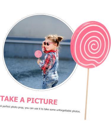 Warmhm 5pcs Candy Lollipops Crafts Pendant Boys Artificial Lollipop Giant Fake Lollipops Handmade Fruit Flavored Lollipops Swirl Lollipops Baby Items Wooden Rainbow Candy Manual Toddler Pinkx5pcs 14*1CMx5pcs - Buy Online on GoSupps.com