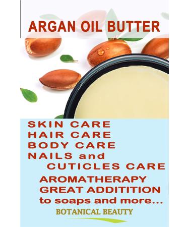 Botanical Beauty ARGAN OIL BUTTER RAW 100% Pure Natural VIRGIN UNREFINED Cold-Pressed for Face Skin Body Hair Lip Nails. Rich in Vitamin E (4 Fl Oz) 4 Fl Oz (Pack of 1) - Buy Online on GoSupps.com