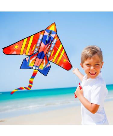 TOY Life 2 Pack Airplane Kites for Kids | Easy-to-Fly Large Beach Kite Set | Ideal Outdoor Gift for Children - Buy Online on GoSupps.com