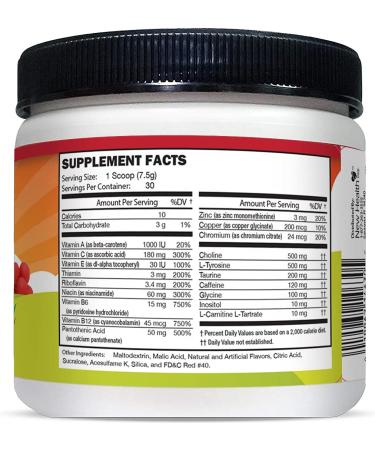 Morning Buzz Energy Drink Powder | Sports Nutrition for Endurance | Supports Mental Clarity & Metabolism | 8oz, 30 Servings - Fruit Punch - Buy Online on GoSupps.com