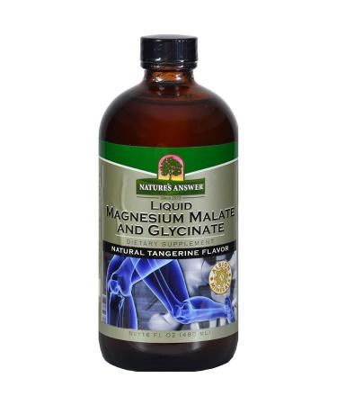 Nature's Answer Liquid Magnesium Malate and Glycinate Tangerine Flavor 16 fl oz (480 ml)