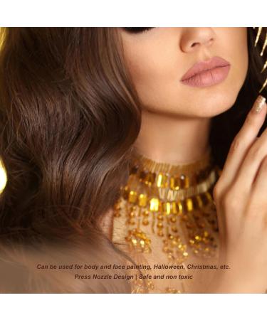  Jauarta Gold Glitter Powder Face and Body Paint Temporary Tattoo Nail Art Crafts 0.4oz Glitter Powder - Buy Online on GoSupps.com