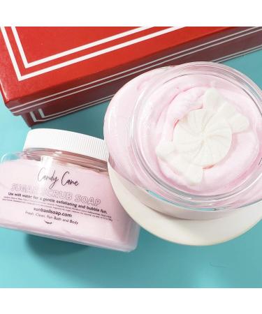 Candy Cane Peppermint Whipped Sugar Scrub Soap. Christmas stocking stuffers. Holiday gifts - Buy Online on GoSupps.com