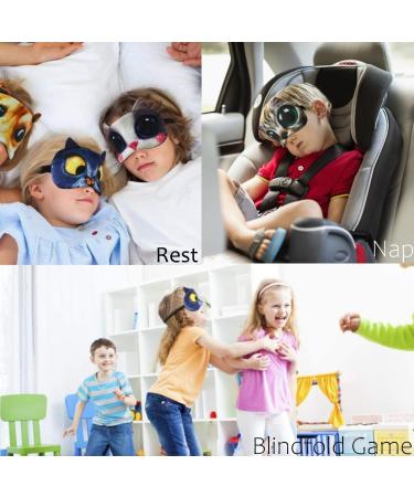 12 Pack Cute Animal Sleep Eye Masks - Plush Blindfolds for Kids Adults & Travel | Funny Cat & Dog Eyeshades for Comfortable Naps & Sleep - Buy Online on GoSupps.com