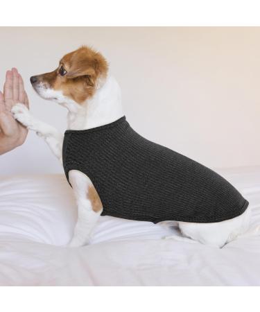 Hjumarayan Black XS Dog Sweater for Small Dogs - Washable Elastic Striped Shirt for Chihuahua & Yorkshire Terrier - Buy Online on GoSupps.com