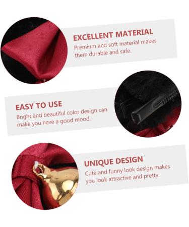 FRCOLOR Face Brush Cleansing Pairs bear ear hair clip cute big hair clips cute barrettes Fox Ears Hair Clip Fox Ears Hair Pin cute hair lolita cosplay headdress Miss earring metal bell - Buy Online on GoSupps.com