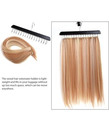 Buyoget Hair Extensions Holder Rack 1PC Black Wood Metal Hair Extension Hanger Holder for Styling Braiding Washing #1 Black - Buy Online on GoSupps.com