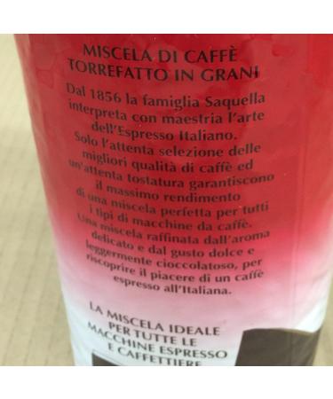 Saquella Miscela Espresso Napoli Powerful and aromatic flavor 1 kg of Whole Beans - Buy Online on GoSupps.com