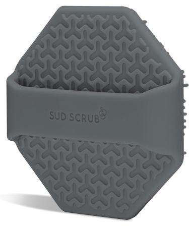 Sud Scrub Antimicrobial Silicone Face Scrubber for Sensitive Skin - Eco-Friendly Exfoliating Facial Cleansing Brush for Men & Women (Charcoal) - 1 Pack - Buy Online on GoSupps.com