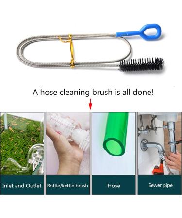 Drain Clog Remover Long Flexible Refrigerator Scrub Brush Kettle Spout Brush Pipe Cleaners Cleaning Brush Cleaning Tool Stainless Steel 200cm - Buy Online on GoSupps.com