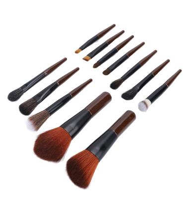 Travel Makeup Brush Set - 12PCS Synthetic Fibre Brushes for Blending Highlighting & Contouring | Compact & Portable  - Buy Online on GoSupps.com