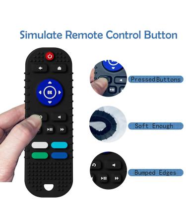 2 Pack Silicone Baby Teething Toys - Remote Control Shape Teether for Babies | Chew Toy for Infants, BPA Free - Buy Online on GoSupps.com