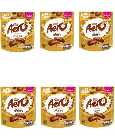 BargainsMania Aero Caramel Melts - Delicious Bubbly Buttons - Milk Chocolate - Indulgent Flavour - 92g x pack of 6 - Buy Online on GoSupps.com