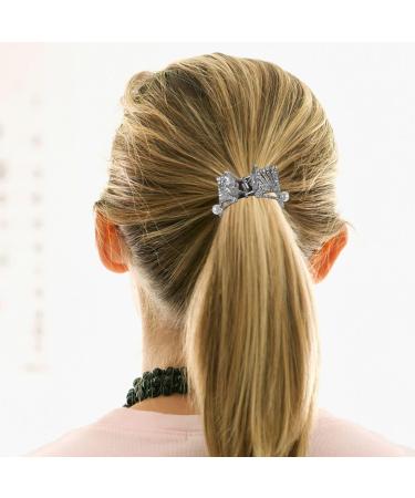 LALAFINA Wedding Hair Accessories Women Hair Clips Crown Ponytail Holder with Rhinestone Pearl Inlaid for Girls Women Hair Accessories and Ponytail Buckles Ponytail Cuff - Buy Online on GoSupps.com