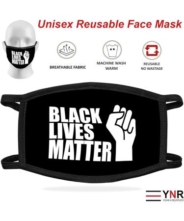 YNR Face Mask Washable Breathable Reusable Adult Mouth Protection Cover Shield Design Country BLM - Buy Online on GoSupps.com
